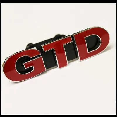 £13.95 • Buy Red GTD Front Grill Badge Emblem For VW Golf MK6 MK7 MK7.5 MK8 Mark 6 7 8 GT TDI