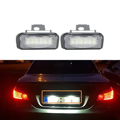 2X White License Plate LED Lights Error Free For Mercedes Benz W203 4D C230 C240 • $11.84