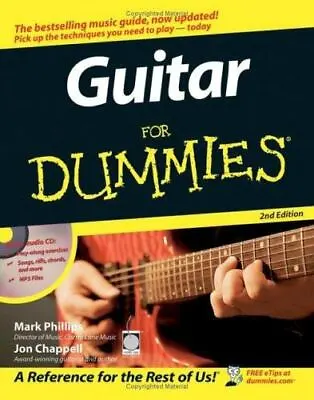 Guitar For Dummies [With CDROM] By Phillips Mark; Chappell Jon • $6.45