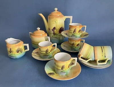 Vintage Hand Painted Japanese Coffee Set - Meito China • £15