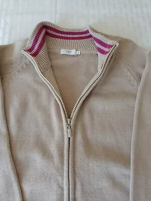 Cotton Traders Full Zip Mens Cardigan - Size Medium 100% Cotton • £6.75