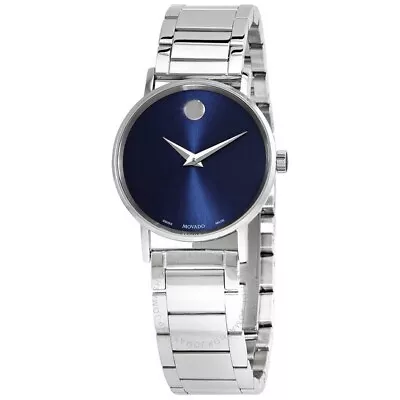 Movado 0607235 Blue Dial Silver Stainless Steel Bracelet Womens Watch • $279.99