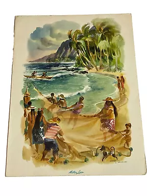 60s SS Lurline Matson Cruise Line Dinner Menu Louis MacOuillard Hawaii Artwork • $24.99