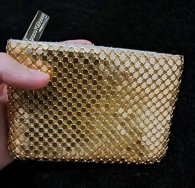 Genuine Paco Rabanne Purse Gold Metal Mesh Perfume Bag Small • £50