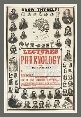 Phrenology Pseudo Science BIG MAGNET 3.5 X 5 Inches Vintage Poster Art • $5.98