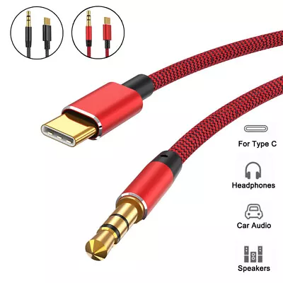 Type C USB C To 3.5mm Jack Cable Car Stereo Audio Aux Adapter Android Cord 1.2m • $9.56