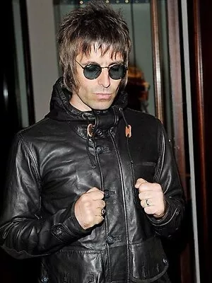 Pretty Green Mens Leather Jacket Liam Gallagher Rare • £100