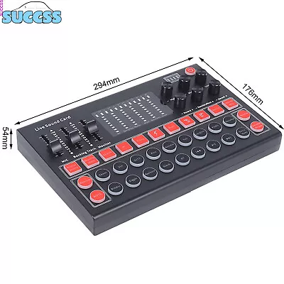 M9 Audio Interface Voice Changer Mixer Board DJ Live Sound Card USB Bluetooth • $27.55