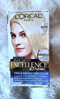 L'Oreal Excellence Creme - 02 Extra Light Natural Blonde - Permanent Hair Color • $14