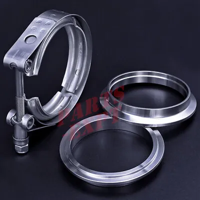$17.99 • Buy Exhaust Downpipe4.0 Inch V-band Clamp 304 Stainless Steel Flange Kit Male-Female
