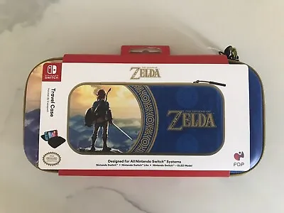 Nintendo Switch Hard Travel Carry Case Legend Of Zelda Hyrule Blue Lite Oled • $39