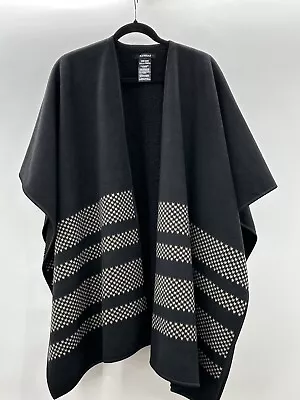 Ike Behar Blanket Open Poncho Fleece One Size Western Oversized Cozy Soft • $15.50