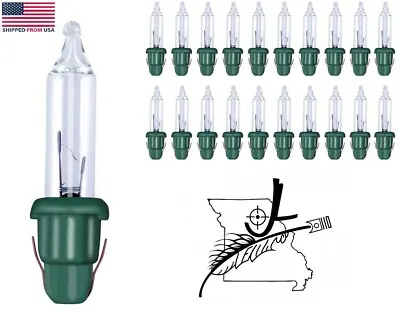 $7.79 • Buy GE 20x Mini 2.5 Volt Clear Christmas Light Bulbs Replacement Tree Lights Style A