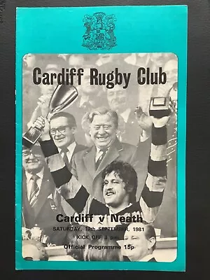 1981 CARDIFF V NEATH Programme 12/9/81 • £1.45