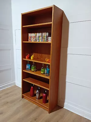 Danish Retro Teak Bookcase Vintage Office Shelving Mid Century Modern Adjustable • £325