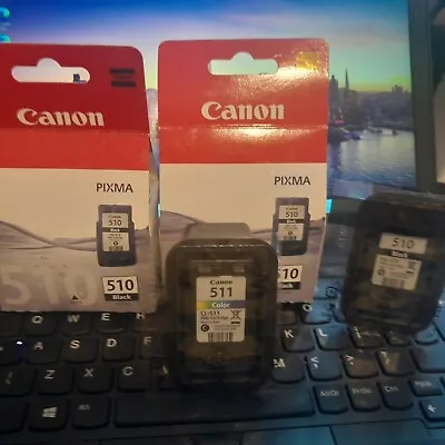 Canon Pg510 X 3 And 1 Cl511 Ink Cartridges • £40