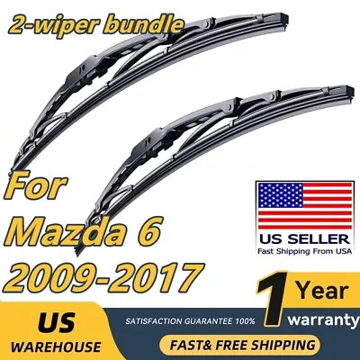2x Wiper Blades Set For MAZDA 6 - (2009-2017)- Direct Fit Pair Front • $24.40