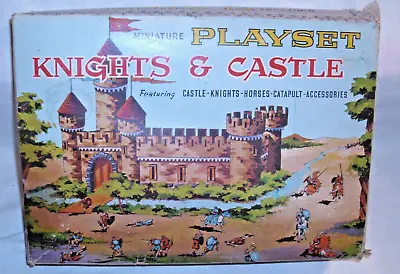 MARX KNIGHTS & CASTLE MINIATURE PLAY SET 1960s BOXED! • $199.99