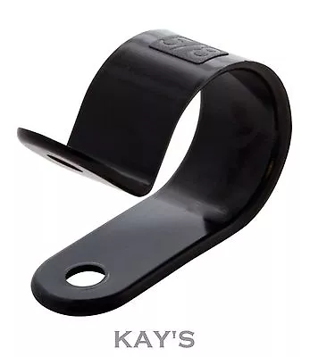 £2.63 • Buy Black Plastic Nylon P Clips/clamps For Fixing Pipe Tube Wire Cable Hose Mounting