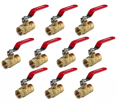 EFIELD 10 PCS 3/4 Inch Female Full Port 600WOG NPT Brass Ball Valve FIP Threaded • $72.99