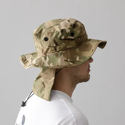 British Army Camouflage BONNIE HATS Men's Wide Brim Sun Hat Military Outdoor Cap • $9.99