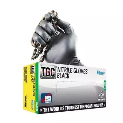 TGC Black Nitrile Disposable Gloves - Extra Large • $41.80