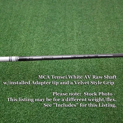MCA Tensei AV Raw White Driver Shaft 65 X Extra Stiff W/Installed Tip&Grip NEW • $99.95