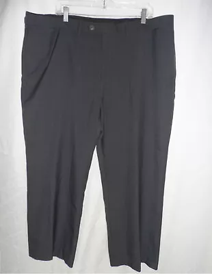 Haggar 44 X 27 Gray Comfort Expandable Stretched Elastic Waist Men Dress Pants • $17.90