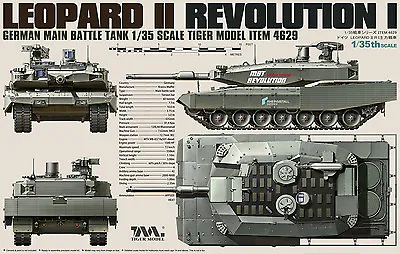 Tiger Model 1/35 4629 Modern German MBT Leopard II Revolution I Main Battle Tank • $59.56