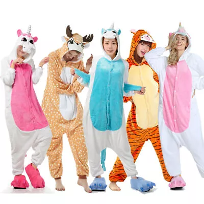 $25.64 • Buy Unisex Kigurumi Pajamas Fancy Dress Christmas Costume Hoodies Sleepwear Jumpsuit