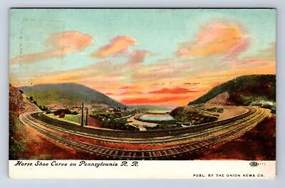 Vintage Horse Shoe Curve On Pennsylvania Rr  Railroad Postcard Bw • $2.99