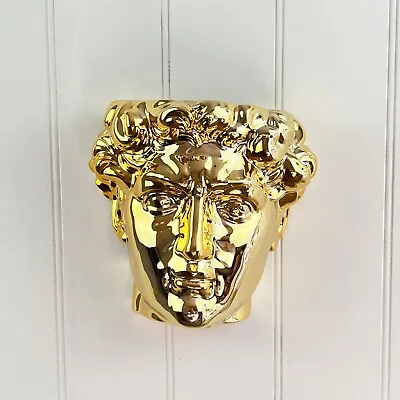 £18 • Buy Head Wall Mounted Planter Gold Statue David Roman Face Plant Pot Vase Home Decor