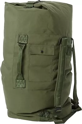 Military Duffle Bag USGI OD Green Nylon Sea Bag Carry Straps Army Duffel • $27.95