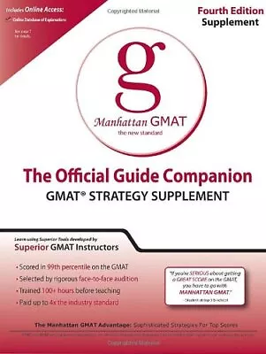 Official Guide Companion (Manhattan GMAT Prep) By Manhattan GMAT Book The Cheap • £8.99