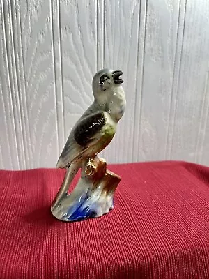 Vintage Parrot Bird Macaw Figurine Vintage Ceramic On Branch Japan 5.5” • $7.49