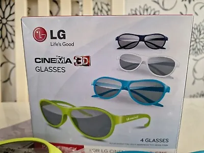 LG Cinema 3D Glasses Party Pack 4 Coloured Pairs (AG-F315) Boxed   • £9.90