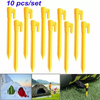 $11.99 • Buy 10X Plastic Tent Awning Pegs Nails Sand Ground Stakes Outdoor Camping OZ