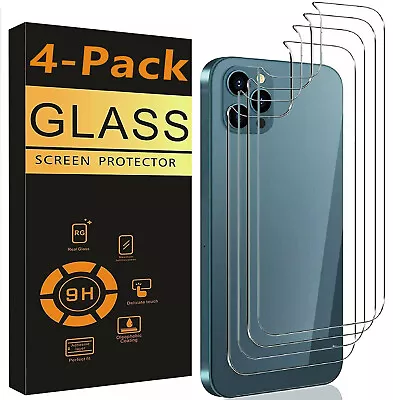 $8.99 • Buy 4X Tempered Glass HD Back Screen Protector For IPhone 15 14 13 12 11 Pro Max XS