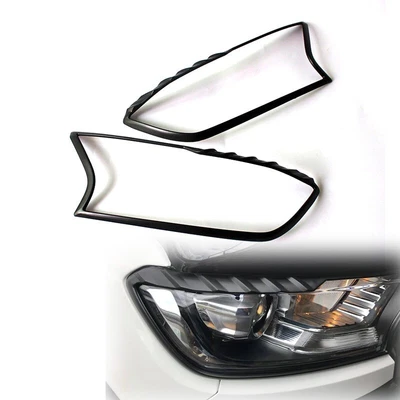 $39.99 • Buy Matt Black Head Light Trim Cover To Suit Ford Ranger PX2 PX3