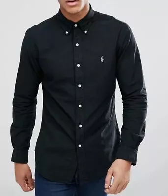 $84.99 • Buy Polo Ralph Lauren Oxford Shirt In Black Regular Fit