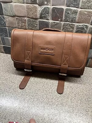 Magigo Leather Toiletry Bag For Men Hanging Travel Dad Husband Dual Pockets • $30