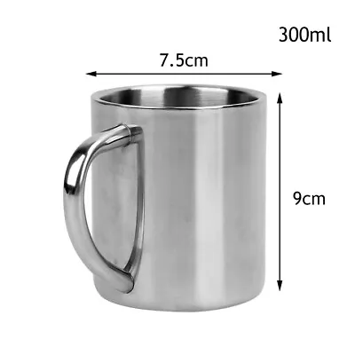 Set Of 2/4 Stainless Steel Mugs 0.3/0.4L Thermal Mug Insulating Mug Camping Mug • £14.33