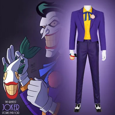 Batman The Animation Joker Cosplay Costume Outfit Mens Costume Halloween Lot • $187.52