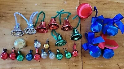 Lot Of Vintage Small Miniature Glass Bulbs Ornaments Plastic Bells Spun Balls • $5.99