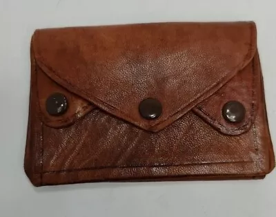 Moroccan Genuine Leather Wallet Handmade Multi Pocket Snap Coin Purse Small • $20