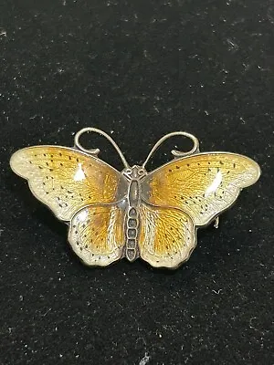 Norwegian Norway Hroar Prydz 925s/enamel C1968 Butterfly Pin • $75
