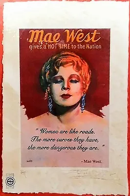 Mae West  Women Are Like Roads   22'x 15'x Artist Proof Signed Fairchild Paris  • $145