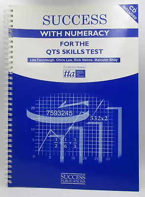 Success With Numeracy For The QTS Skills Test (2001) Paperback Book With CD ⭐ • £4