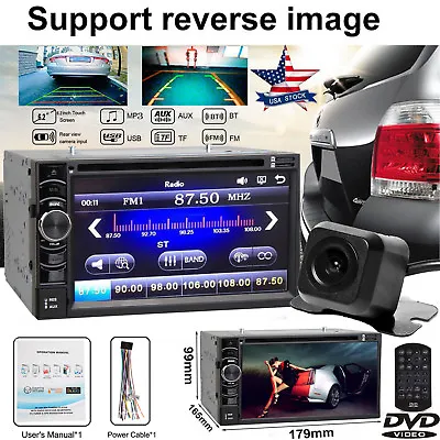 DVD CD Mp3 Player 6.2” Touchscreen Bluetooth Headunit And Backup Camera For Ford • $103.78