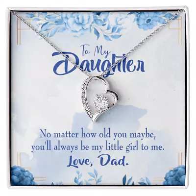 To My Daughter Daddy's Little Girl Forever Necklace W Message Card • $59.95